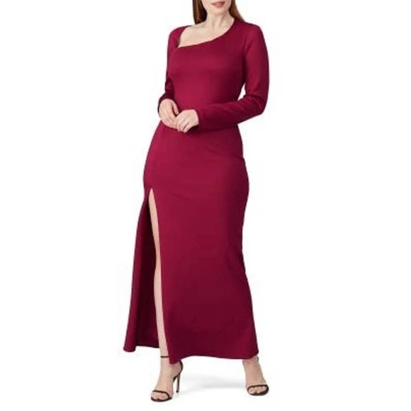 BLACK Halo Akasha Gown Asymmetrical Neckline - Picture 2 of 10